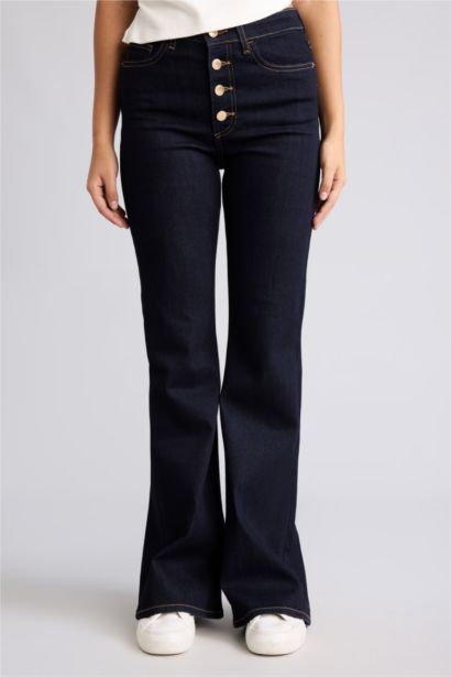 Normal Waist Flare Trousers