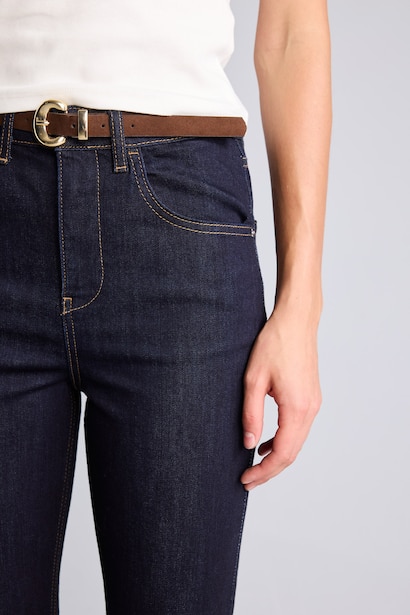 Crop Flare Fit High Waist Trousers