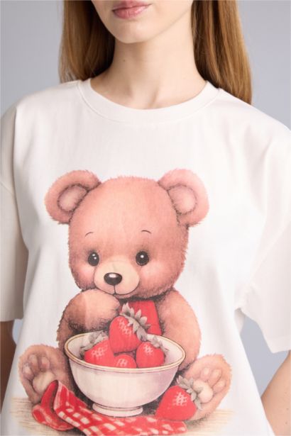 Oversıze Ayıcıklı Tişört
