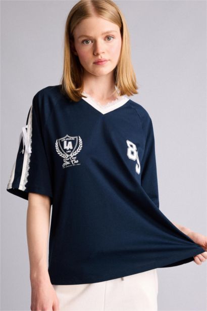 Overshirt Fit Kısa kollu Baskılı Tişört