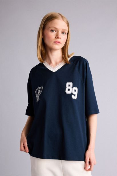 Overshirt Fit Kısa kollu Baskılı Tişört