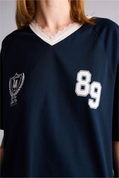 Overshirt Fit Kısa kollu Baskılı Tişört