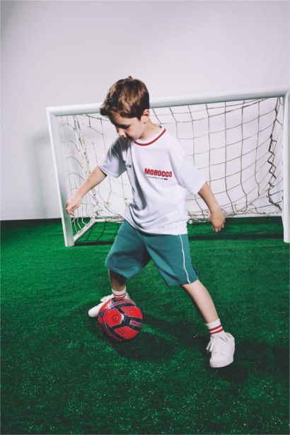 T-shirt en tulle FIFA à col rond et manches courtes pour garçon
