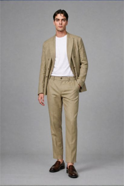 Regular Fit Linen Look Blazer