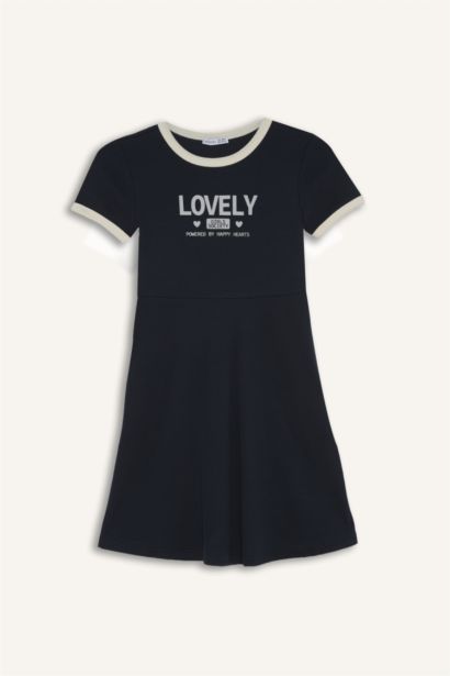 فستان كت بناتي مضلع