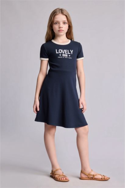 Robe côtelée sans manches pour fille