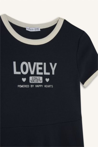 فستان كت بناتي مضلع