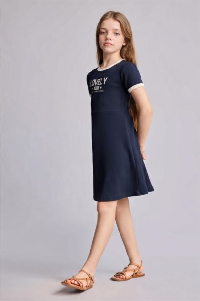 Robe côtelée sans manches pour fille