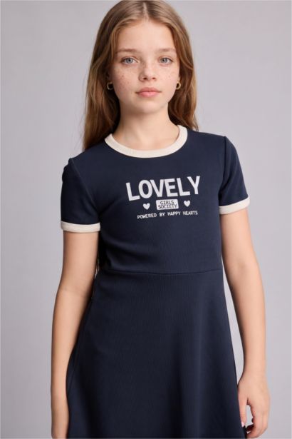 Robe côtelée sans manches pour fille