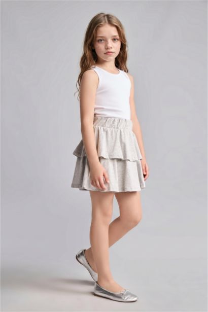 Girl Regular Fit Knitted Skirt