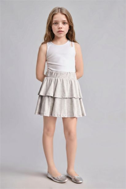 Girl Regular Fit Knitted Skirt