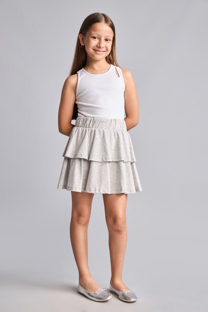 Girl Regular Fit Knitted Skirt