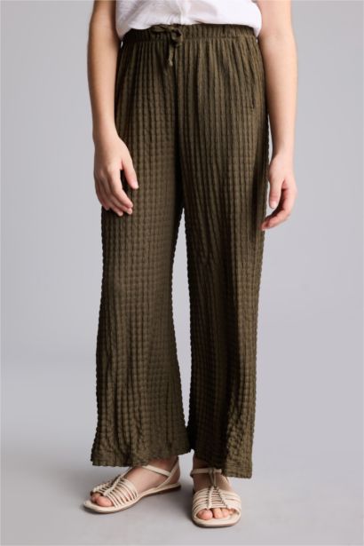 Wıde Leg Krinkıl Pantolon Kız Çocuk