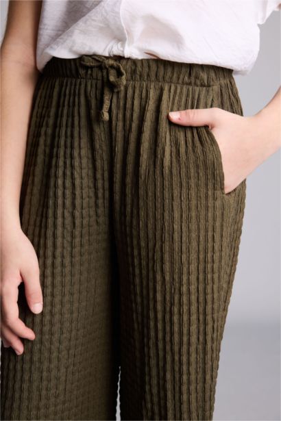 Wıde Leg Krinkıl Pantolon Kız Çocuk