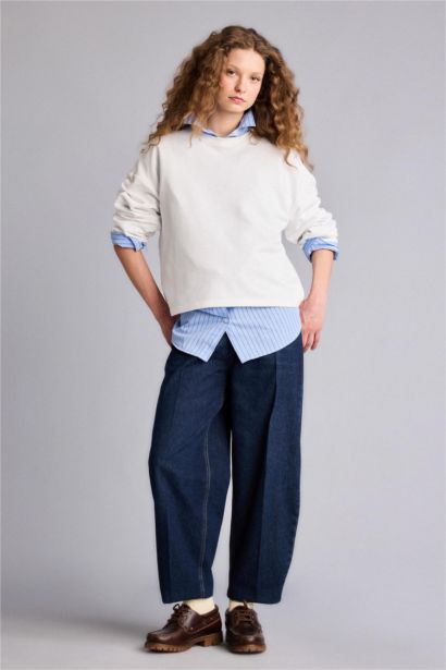 Oversize Crew Neck Long Sleeve T-Shirt