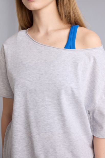 تيشيرت اوفر سايز نص كم