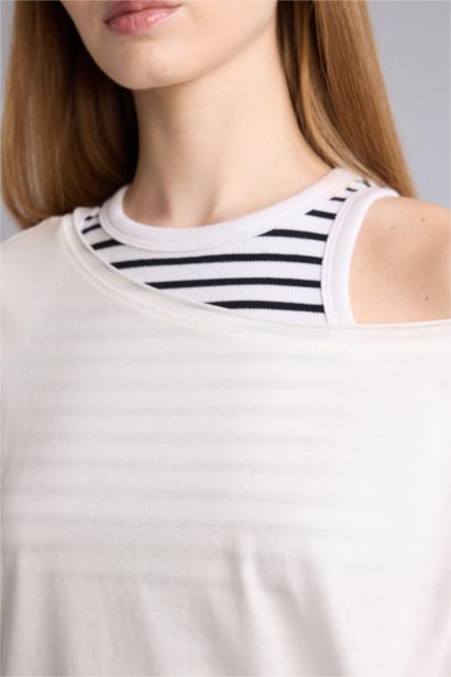 تيشيرت اوفر سايز نص كم