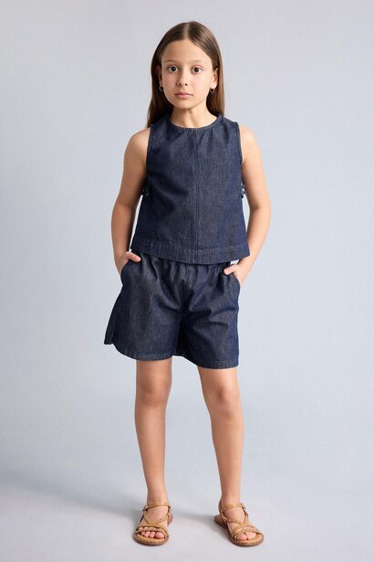شورت جينز وايد ليج برجل واسع