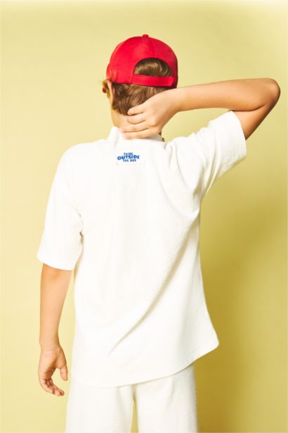 Oversize Fit Printed Short Sleeve T-Shirt