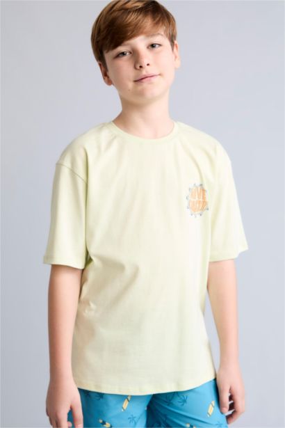 Oversize Sırt Baskılı Tişört Erkek Çocuk