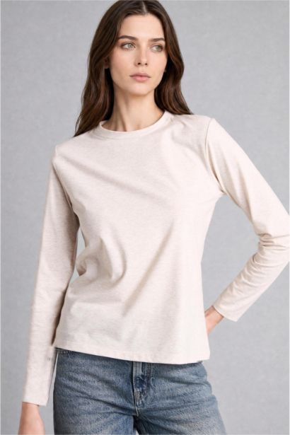 Slim Fit Uzun Kollu Tişört