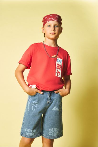 Short en denim pour garçon