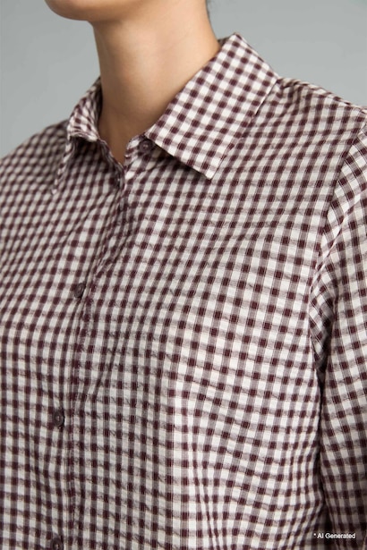 Regular Fit Seersucker Texture Shirt