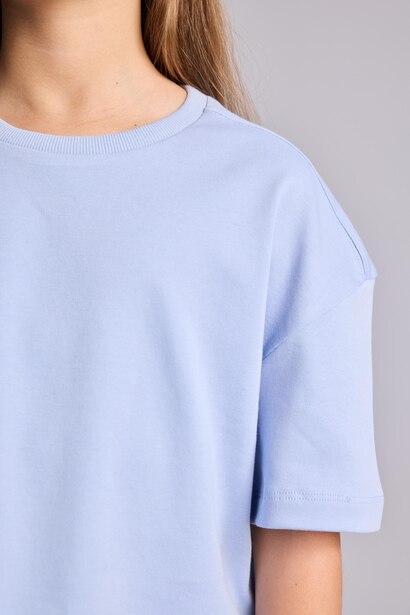 Girl Crew Neck Short-Sleeved T-Shirt