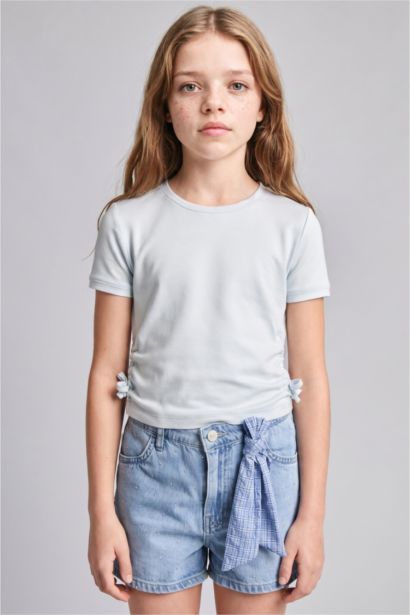 Girl Crew Neck Short Sleeve T-Shirt