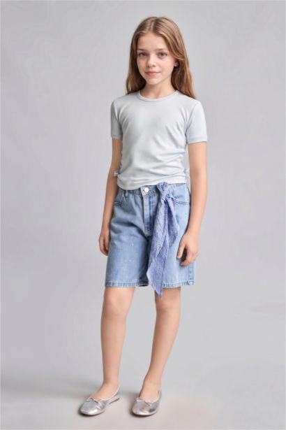 Girl Crew Neck Short Sleeve T-Shirt