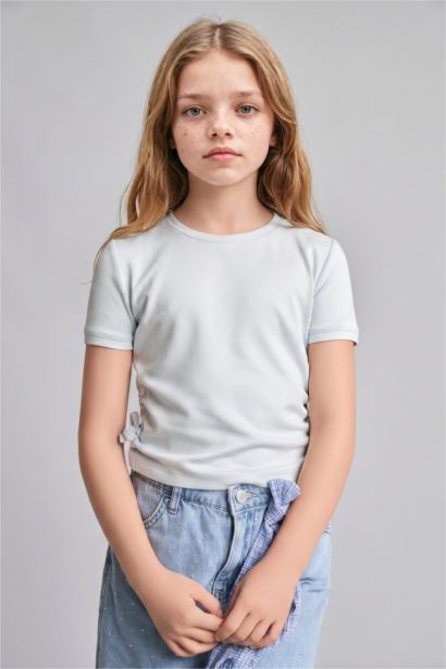 Girl Crew Neck Short Sleeve T-Shirt