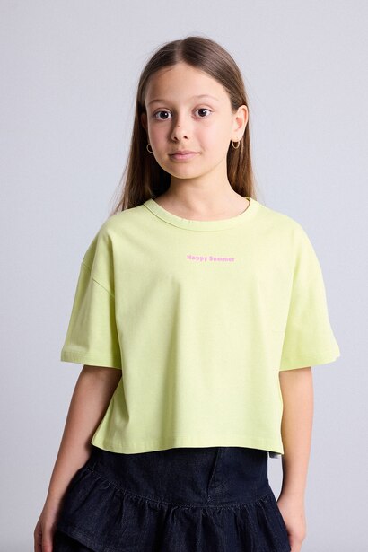 Girl Crew Neck Printed T-Shirt