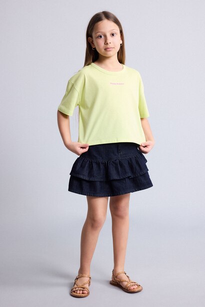 Girl Crew Neck Printed T-Shirt