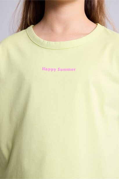Girl Crew Neck Printed T-Shirt