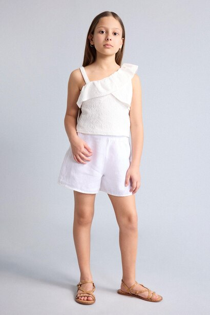 T-shirt floral à manches courtes pour fille