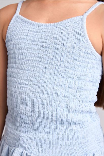 Girl Crinkle Fabric Tank Top
