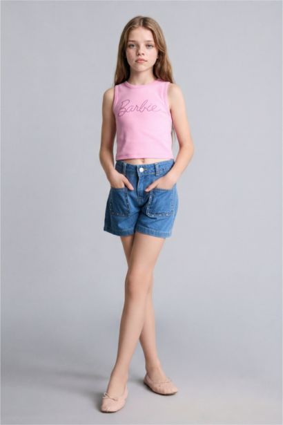 Girl Barbie Crew Neck Tank Top