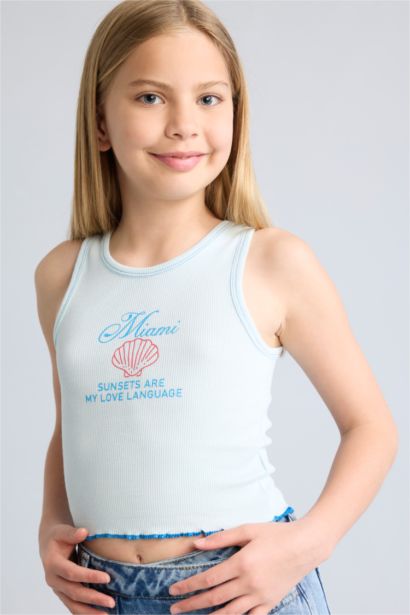 Girl Slogan Ribana Tank Top