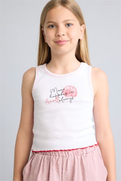 Girl Slogan Ribana Tank Top
