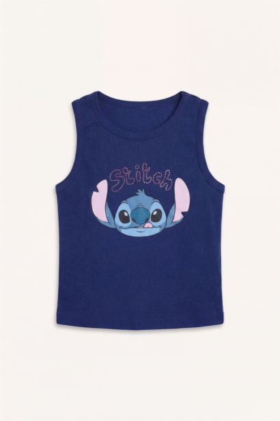 Lilo & Stitch Bisiklet Yaka Atlet Kız Çocuk
