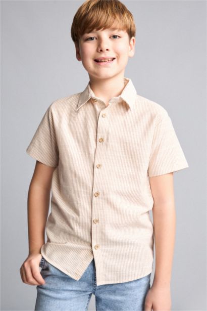 Regular Fit Striped Short Sleeve Shirt