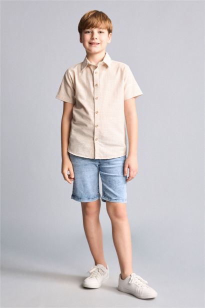 Regular Fit Striped Short Sleeve Shirt