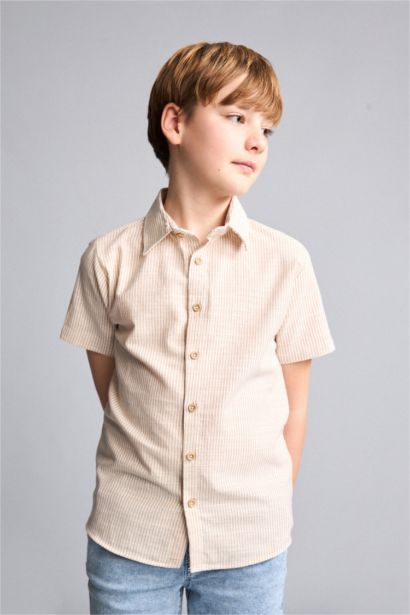 Regular Fit Striped Short Sleeve Shirt
