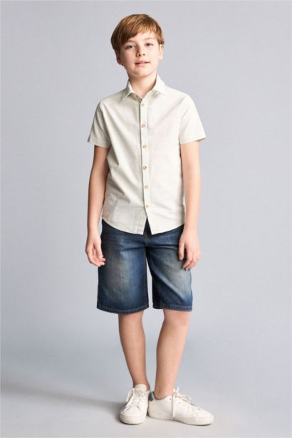 Regular Fit Striped Short Sleeve Shirt