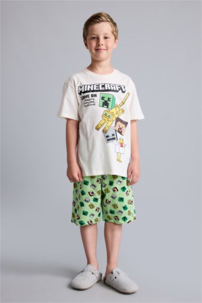 2 piece Regular Fit Minecraft Licensed Knitted Pyjamas