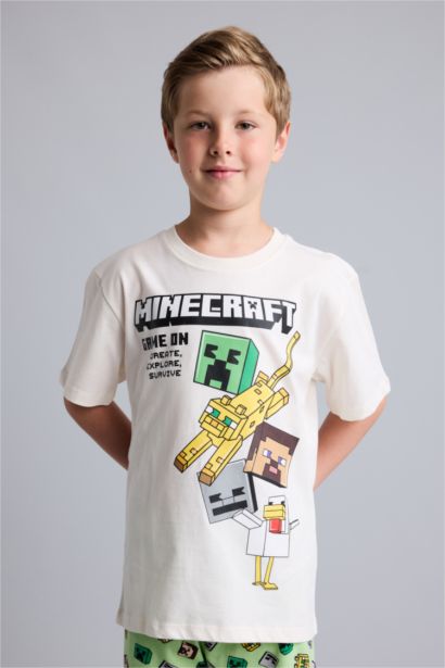 2 piece Regular Fit Minecraft Licensed Knitted Pyjamas
