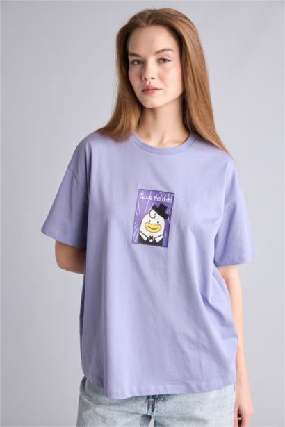 Oversize Lisanslı Baskılı Tişört