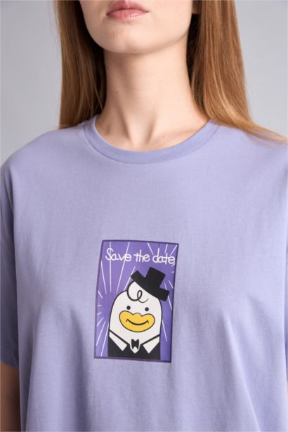 Oversize Lisanslı Baskılı Tişört