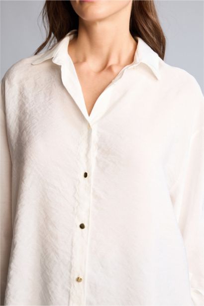 Oversıze Polo Yaka Gömlek