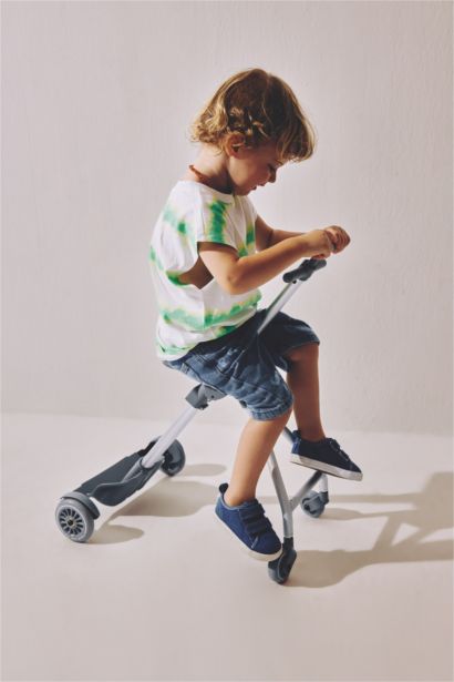 Baby Boy Crew Neck Patterned Tank Top